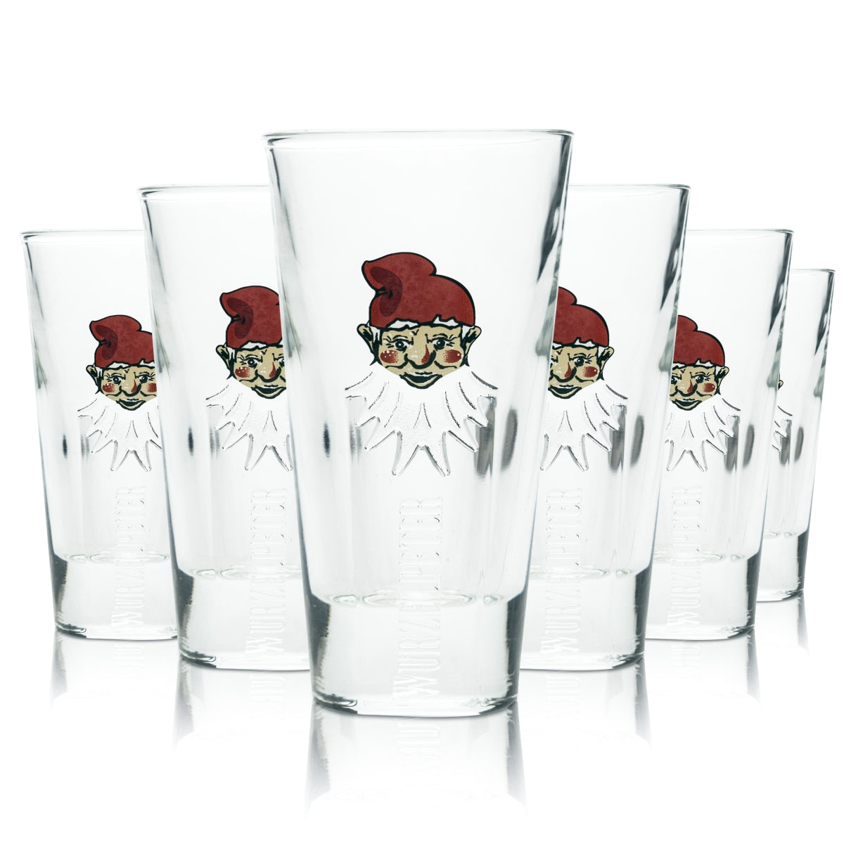 6x Wurzelpeter herbal liqueur glass 4cl shot glass Short shot glasses Schnapps GDR Bar