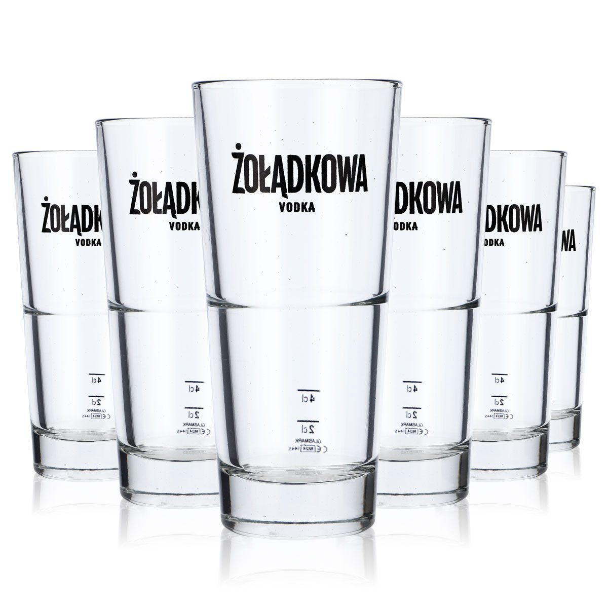 6x Zoladkowa Vodka Glass 0.33l Glasses Long Drink Glass Stackable Glass – View 5
