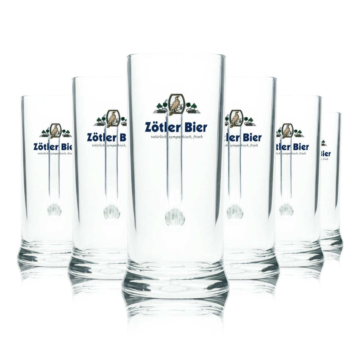 6x Zötler beer glasses, 0.3 l mug, tankard, Allgäu Brewery Rettenberg