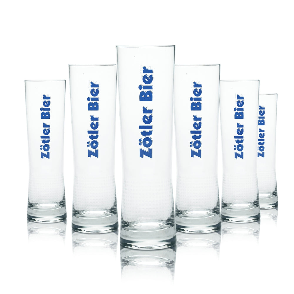 6x Zötler glass 0.3l beer mug trophy cup glasses Allgäuer Brewery Gold Bock