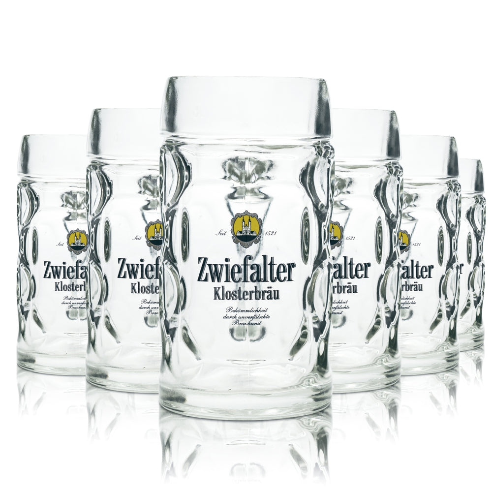 6x Zwiefalter beer glass 0.5l mug Klosterbräu Stölzle Seidel mug glasses mugs tankards