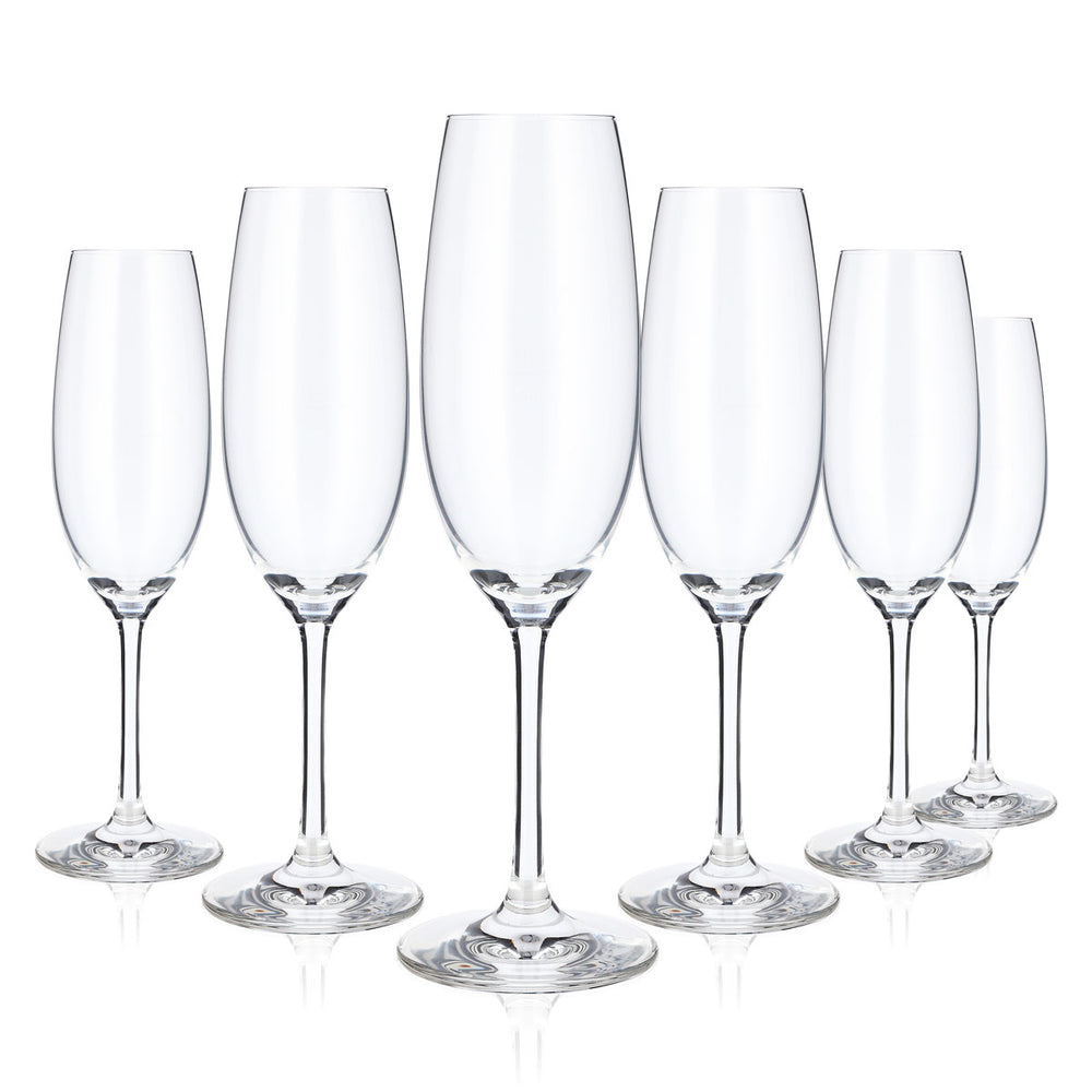 6x Zwiesel sparkling wine glasses Flöter sparkling wine glasses Cavaglasses 0.1l Flute glass Ivento