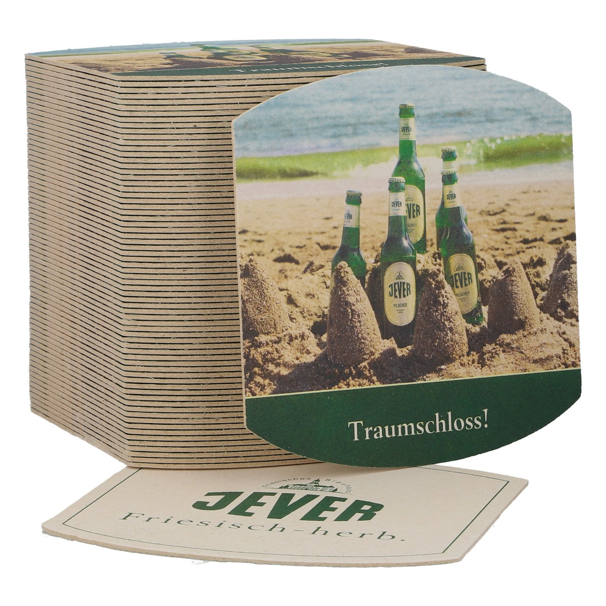 70 Jever Beer Coasters, Oval, "Traumschloss," NEW, Frisian-Herb