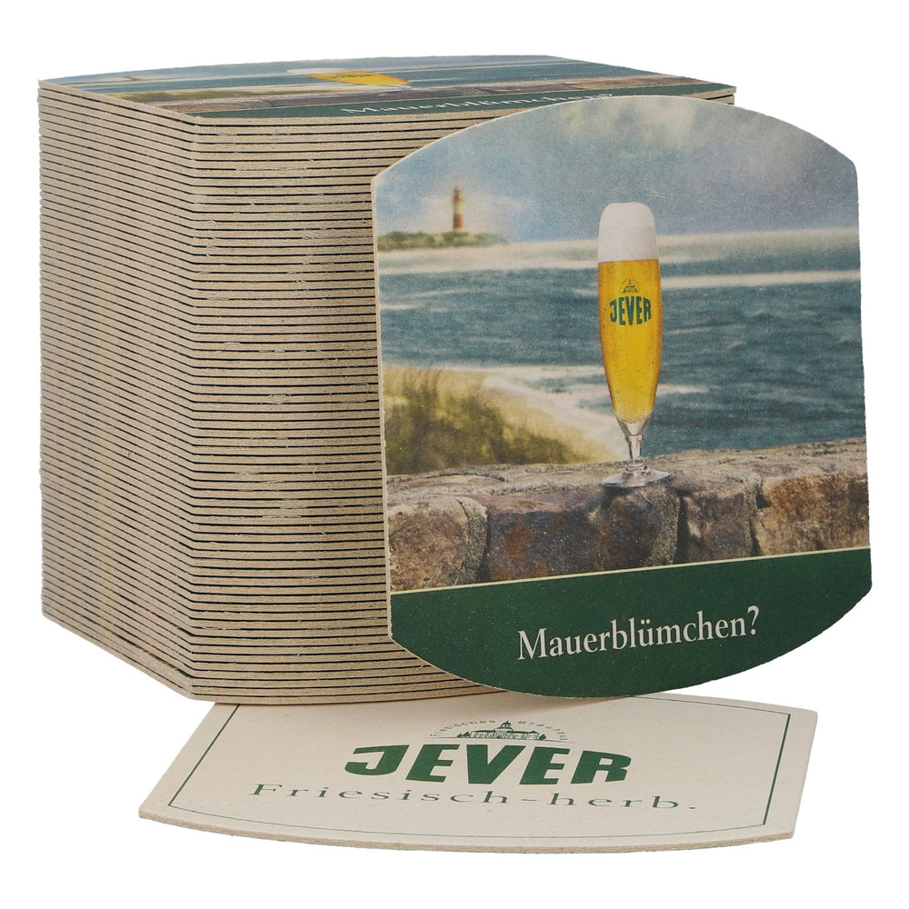 70 Jever Beer Coasters "Wallflowers"? Frisian-Style Bar Accessories