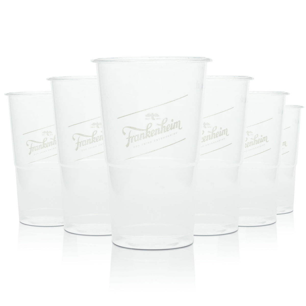 74x Frankenheim Beer Disposable Cups 0.3l Festival Glass Plastic Cup