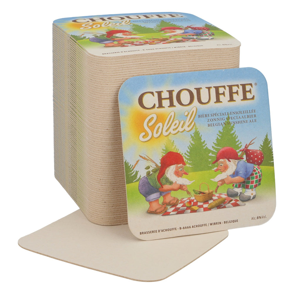 80x Brasserie D'Achouffe Beer Coasters Glass Coasters "Soleil"