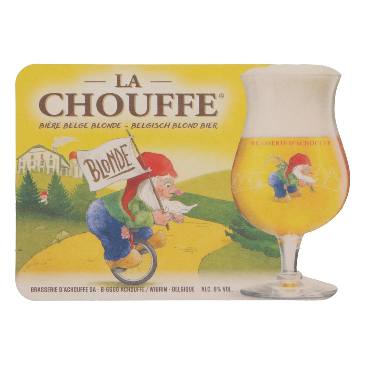 80x Brasserie D'Achouffe Beer Coasters Glass Coasters Punched Out – View 3
