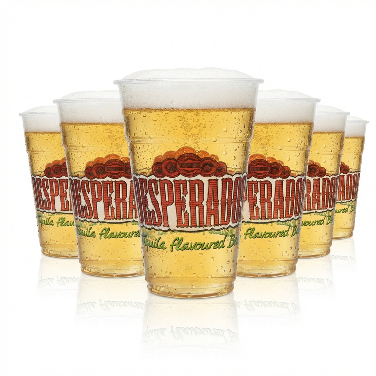 80x Desperados beer cups, 0.4 l, disposable