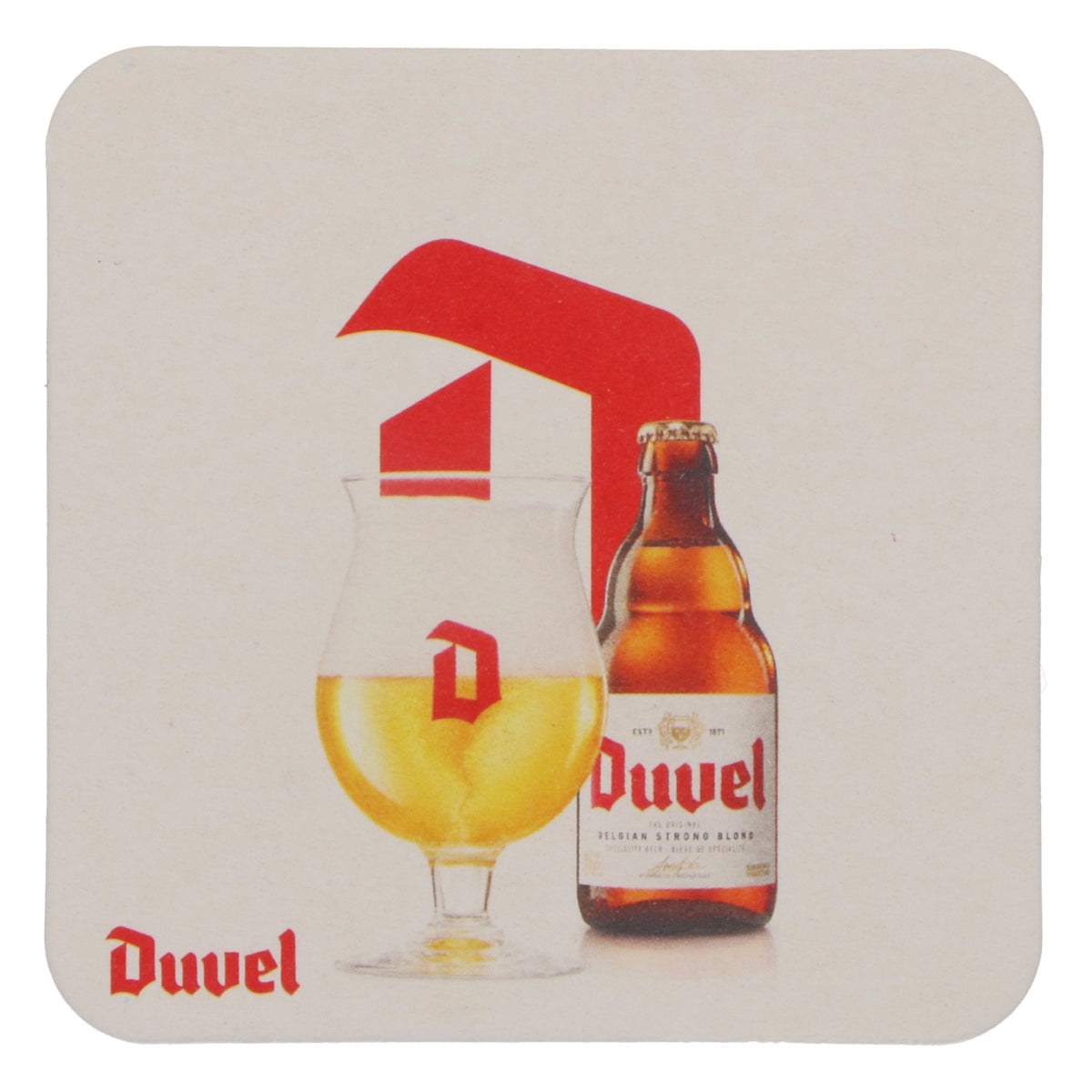 80x Duvel beer coasters, glass coasters, lids, 9.3x9.3 cm – View 3