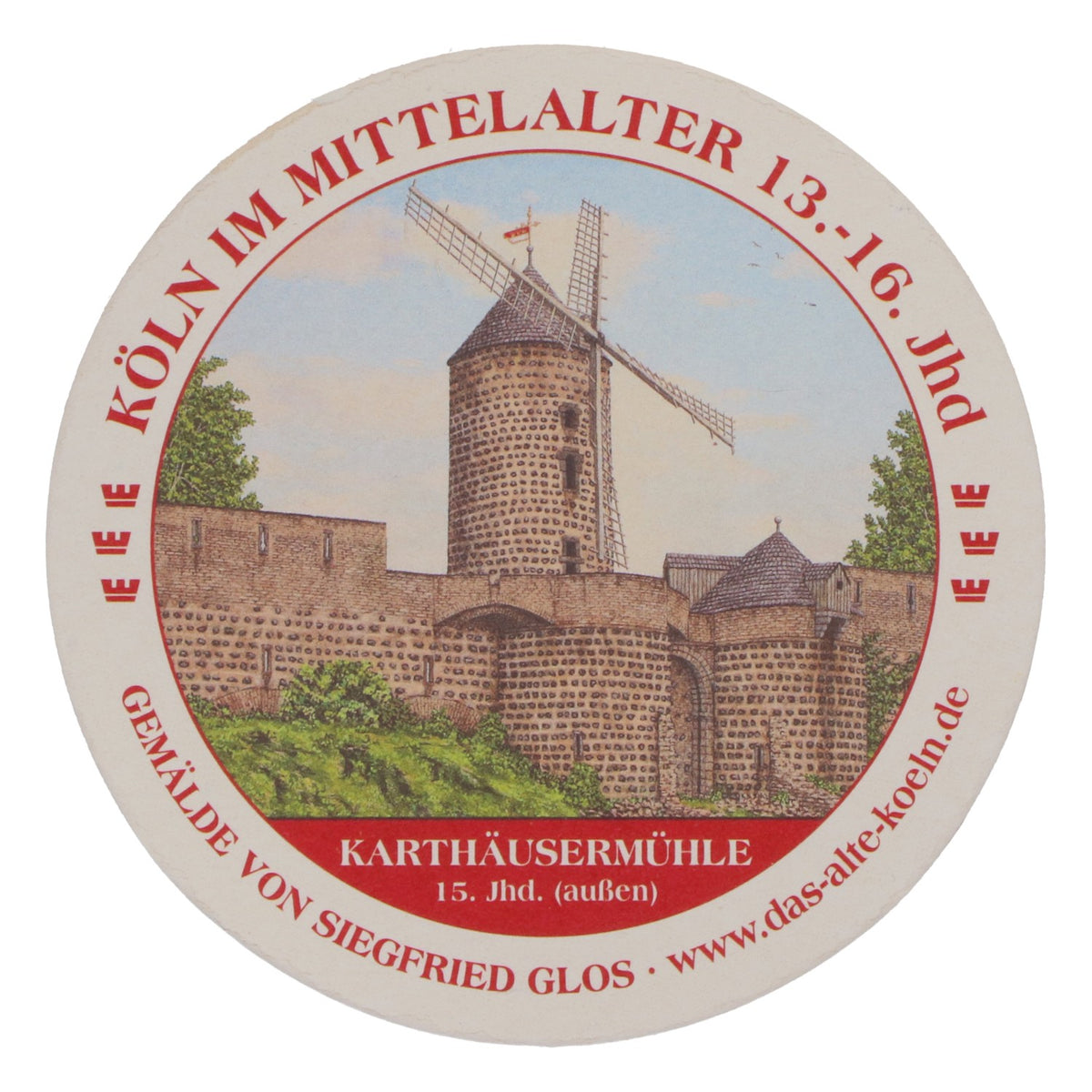 80x Reissdorf beer coasters "Cologne in the Middle Ages" Carthusian Mill – View 4