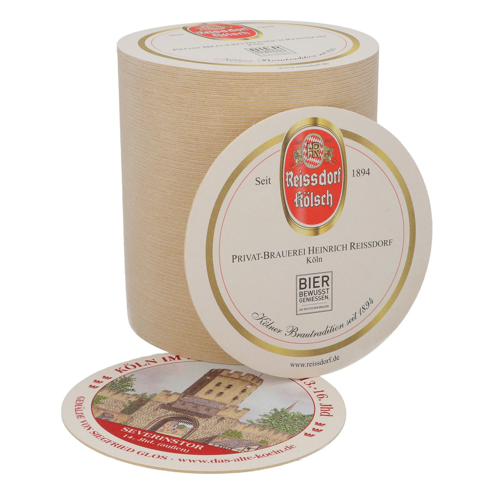 80x Reissdorf beer coasters "Cologne in the Middle Ages" Severinstor