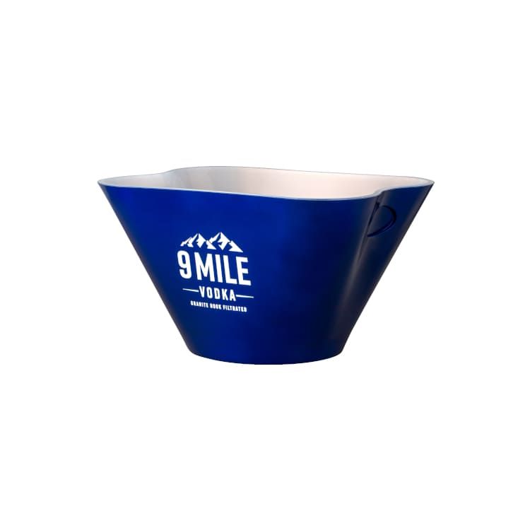 9 Mile Bottle Cooler LED Square Waves LED Blue Serving Tool Ice Drinks Bar