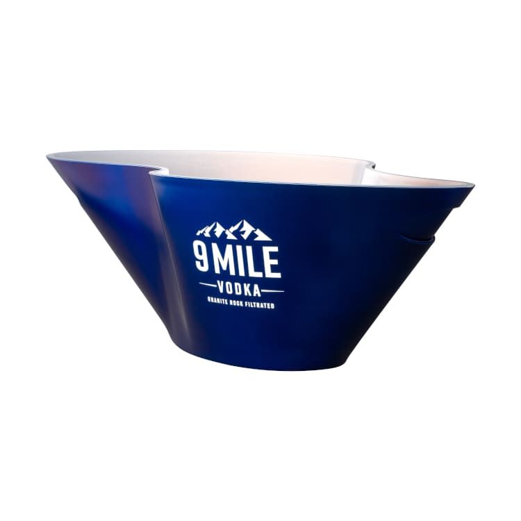 9 Mile Bottle Cooler LED Waved Wave LED Blue Serving Tool Ice Drinks Bar
