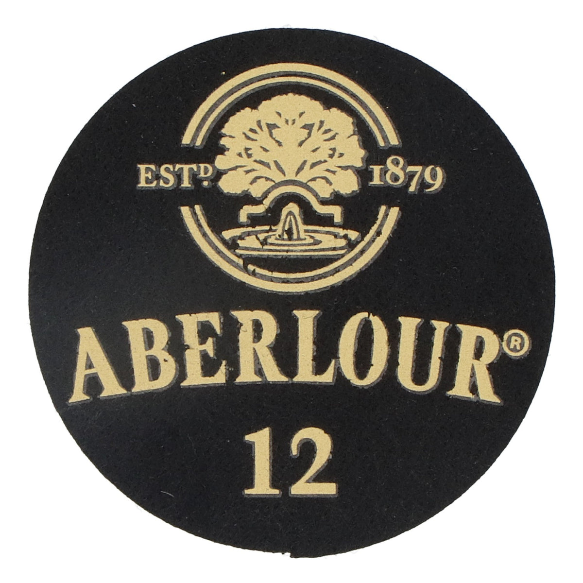 Aberlour Distillery Whiskey Felt Coaster Glass Coaster Black 6.2 cm Diameter "Aberlour 12" – View 2