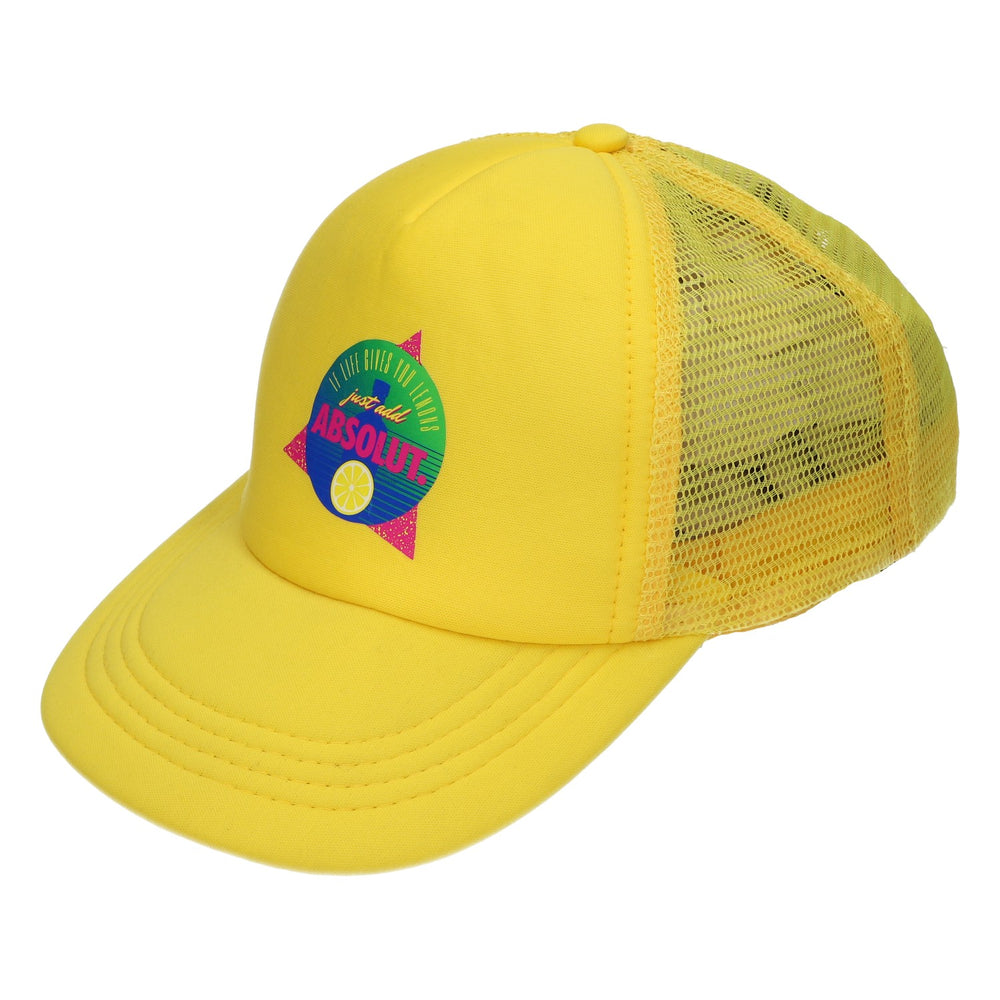 Absolute Cap Yellow Snapback Baseball Cap Adjustable Size Unisex Trucker
