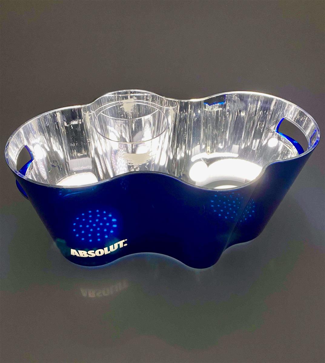 Absolut Vodka LED rechargeable bottle cooler  Wavy New Wave ice box XXL illuminated bar – View 5
