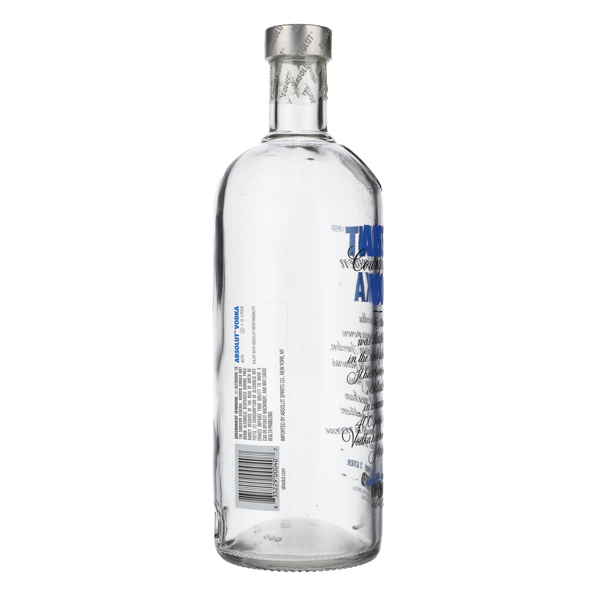 Absolut Vodka EMPTY decorative bottle Show bottle 1L display dummy bottle – View 3