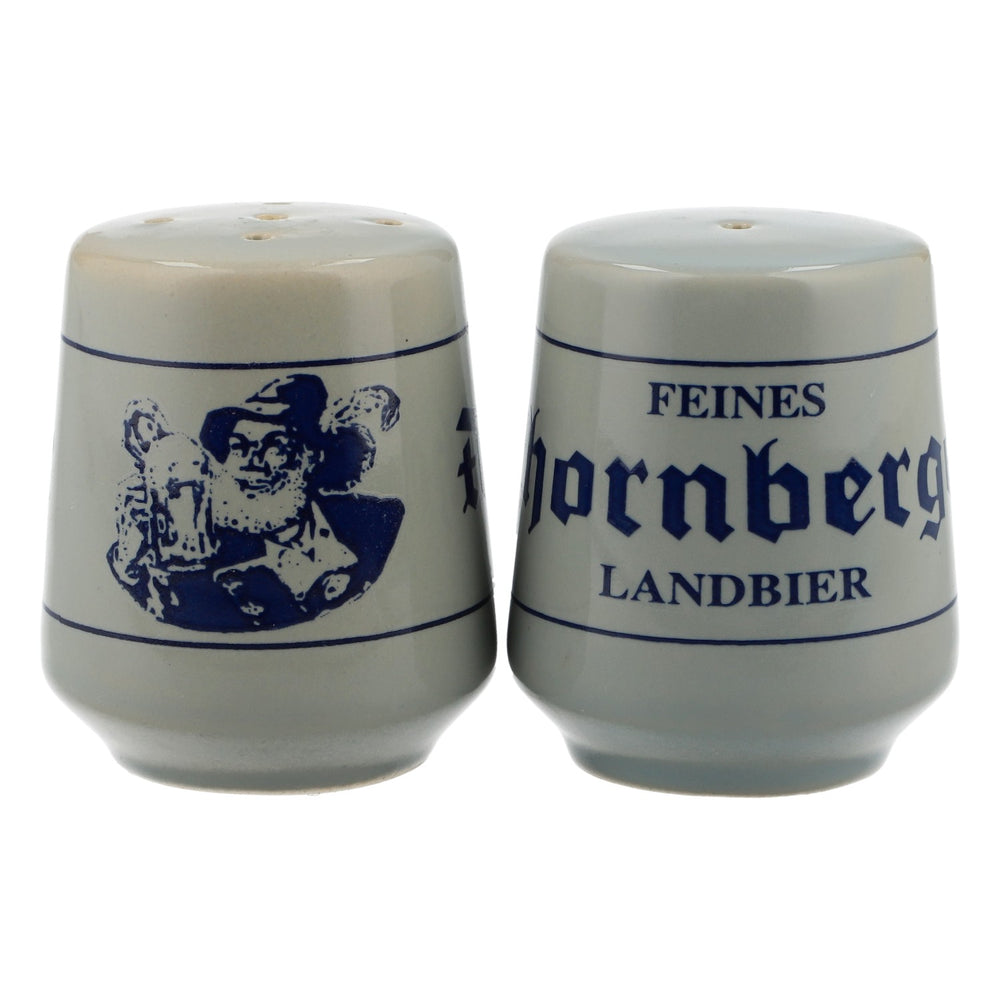 Ahornberger Beer Salt and Pepper Shaker Set, Rustic Ceramic, Country Beer Decor, Gift