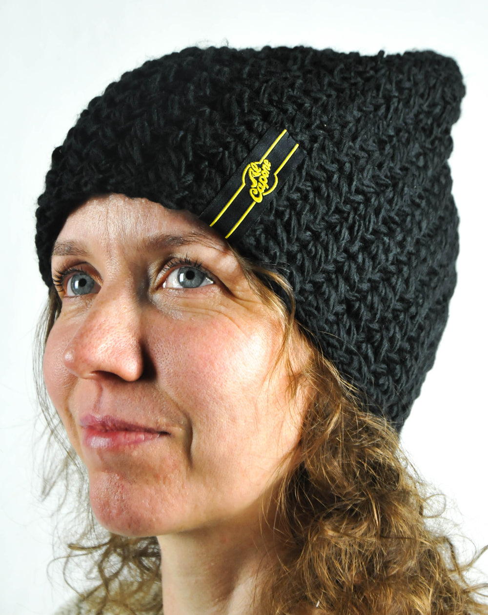 Al Capone cigarette cap wool cap knitted cap black cap  coarse knit