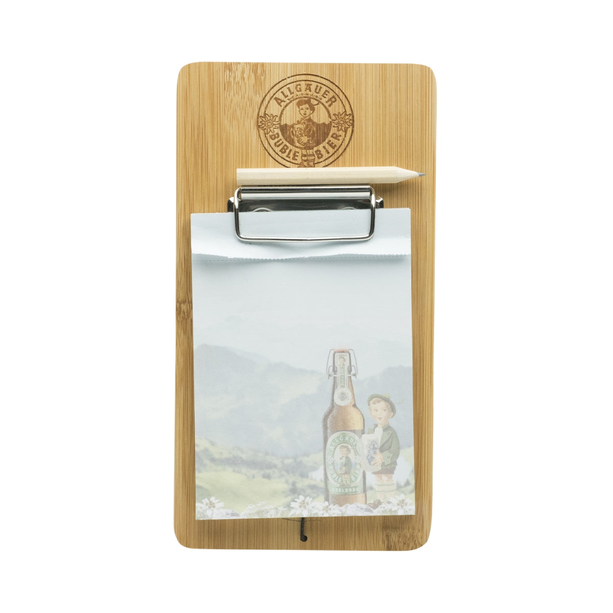 Algäuer Büble Beer Magnet Notepad Paper Pen Shopping Bar Kitchen Helper Wood – View 3