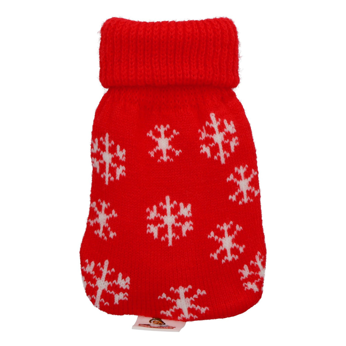 Alpenmax Rum Hand Warmer, Red, Knitted Cover, Snowflakes, Pocket Warmer – View 2