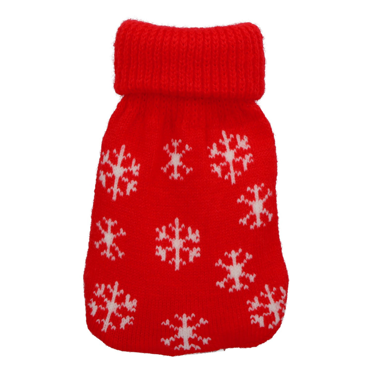 Alpenmax Rum Hand Warmer, Red, Knitted Cover, Snowflakes, Pocket Warmer – View 3