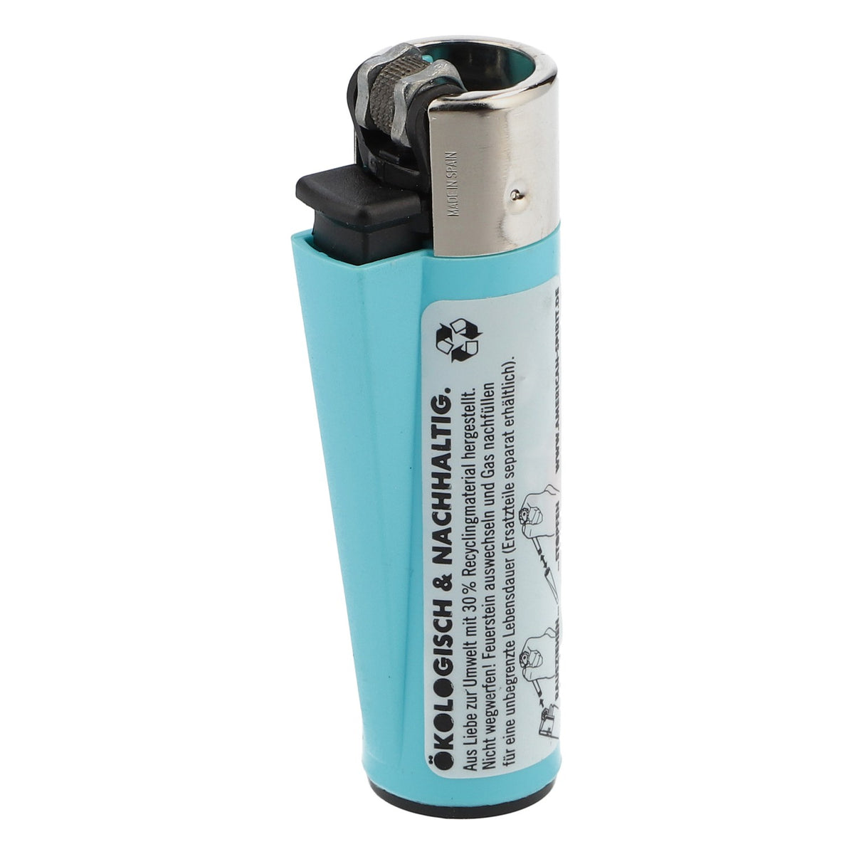 American Spirit Tobacco Lighter Classic Large Blue Reusable Clipper – View 4