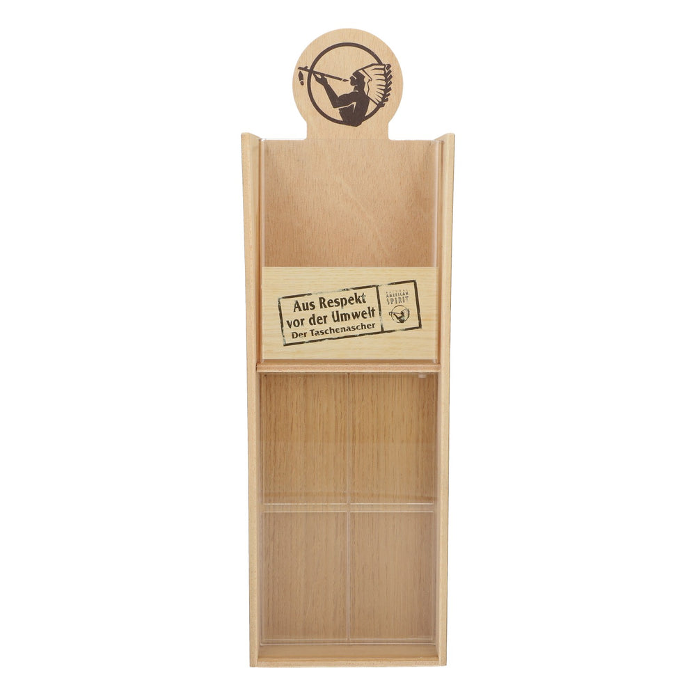 American Spirit Cigarettes Counter Display Storage Box with Slider Wood