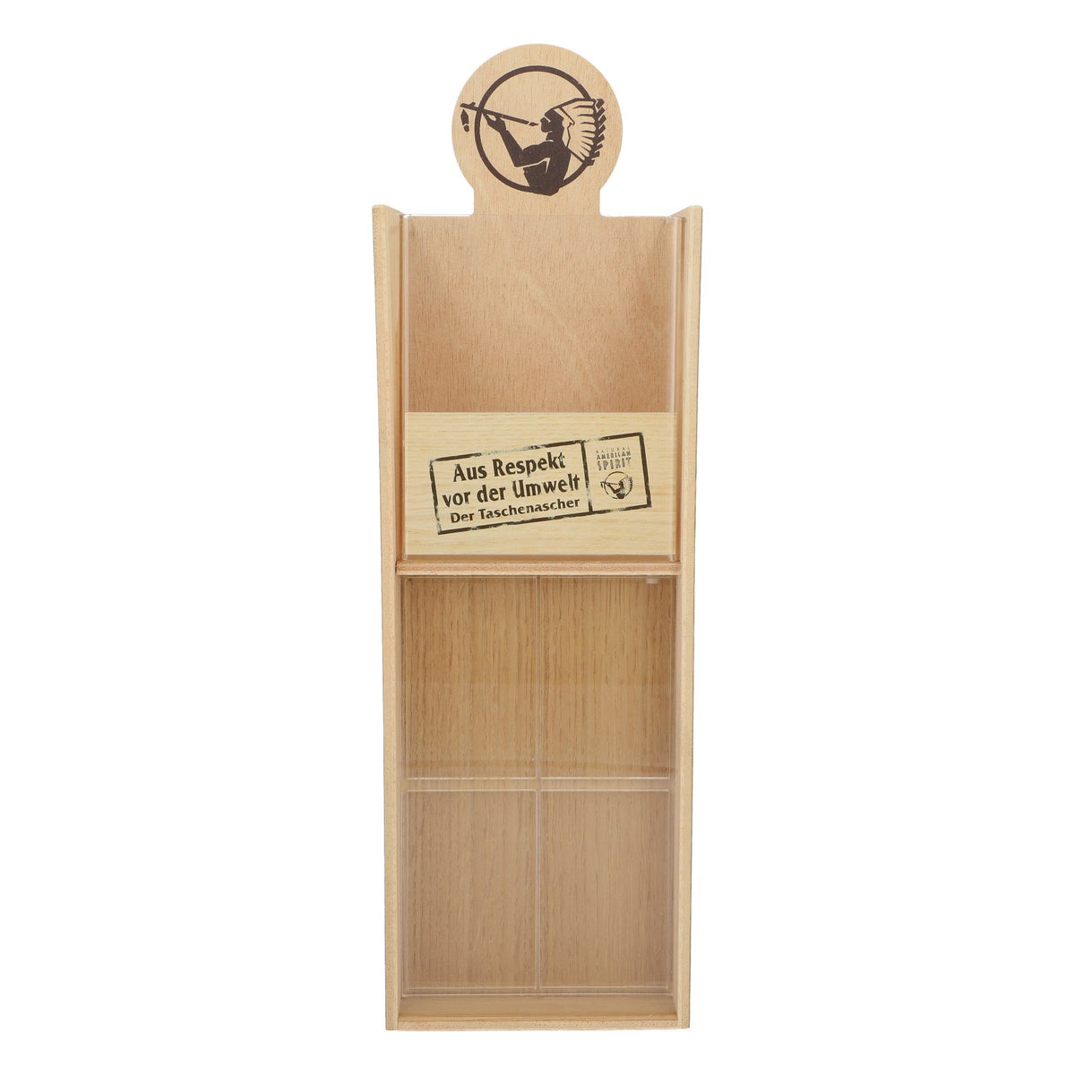 American Spirit Cigarettes Counter Display Storage Box with Slider Wood