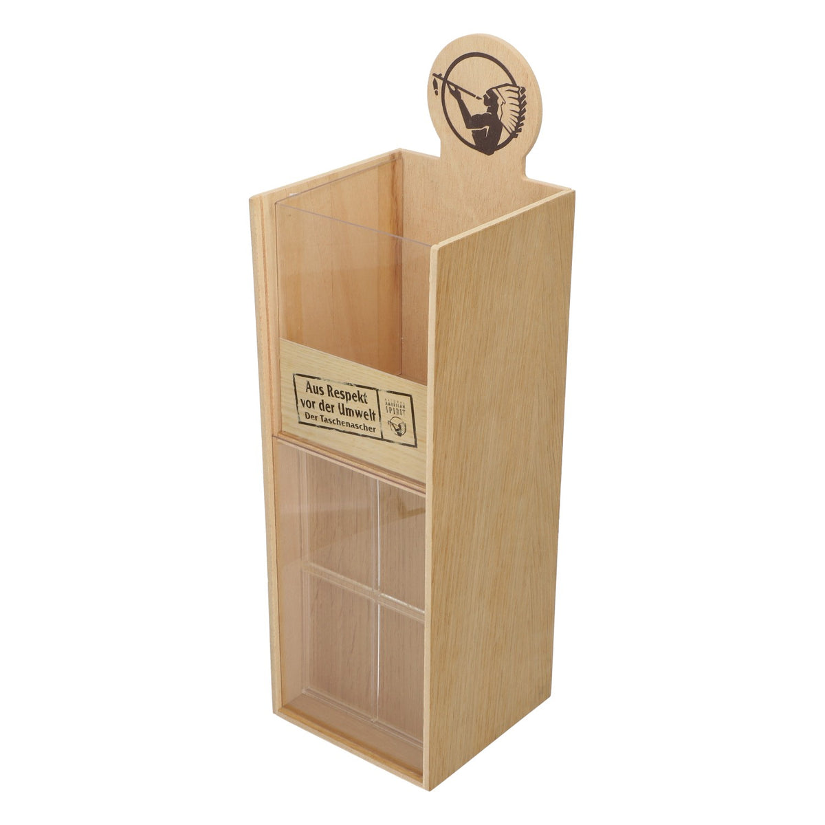 American Spirit Cigarettes Counter Display Storage Box with Slider Wood – View 4