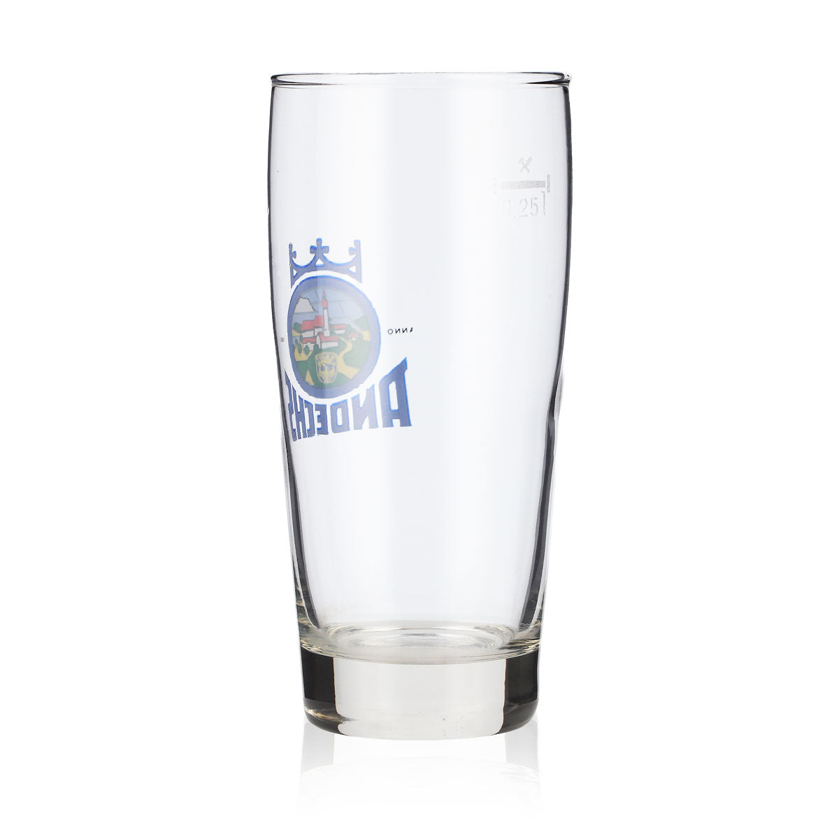 Andechs Beer Glass Beer Glasses Glasses 0.25l Mug Old Logo Blue – View 3