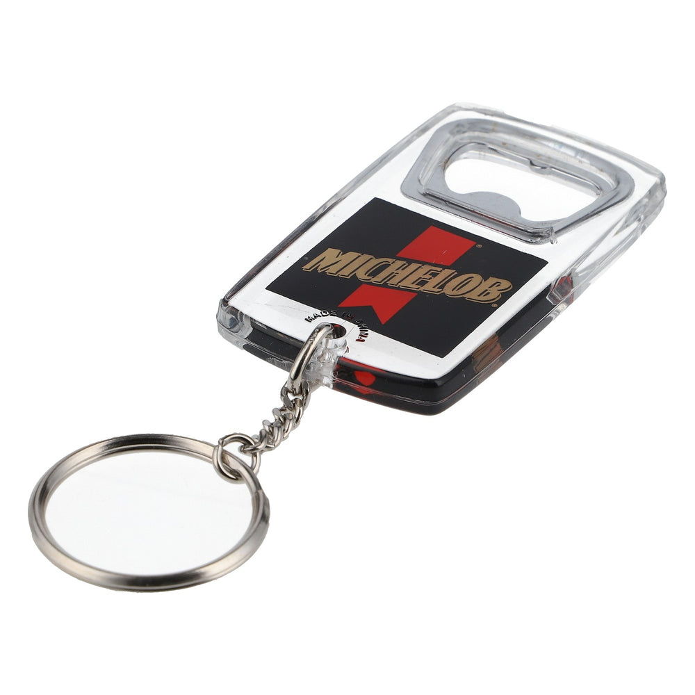 Anheuser-Busch Michelob Beer Bottle Opener Keychain, Transparent