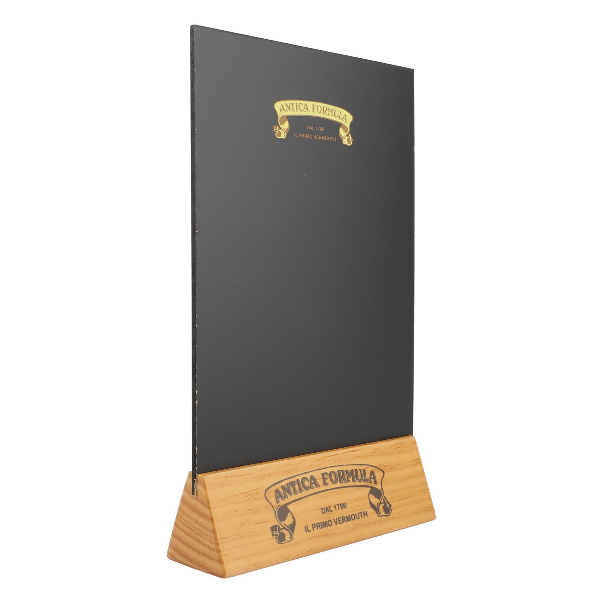 Antica Formula Vermouth Table Display Price Board Chalkboard Wood