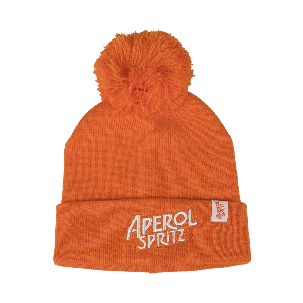 Aperol Spritz Beanie Knitted Wool Pom Pom Winter Hat One Size Unisex Cap Hat