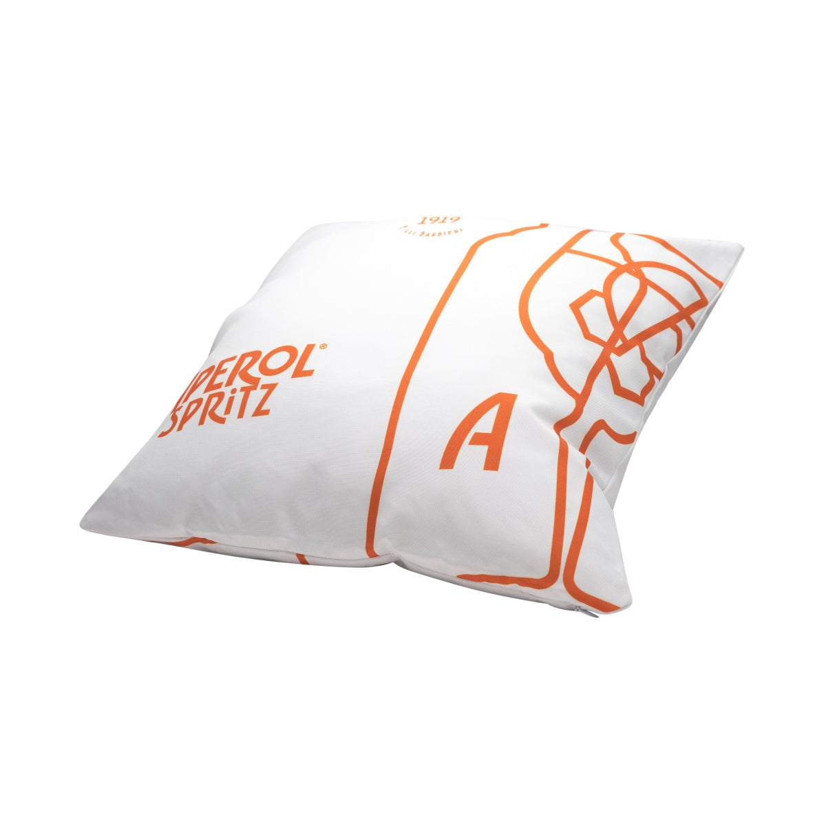 Aperol Spritz cushion, white, Aperitivo 1919, 40x40, outdoor decoration, lounge sofa, living room – View 2