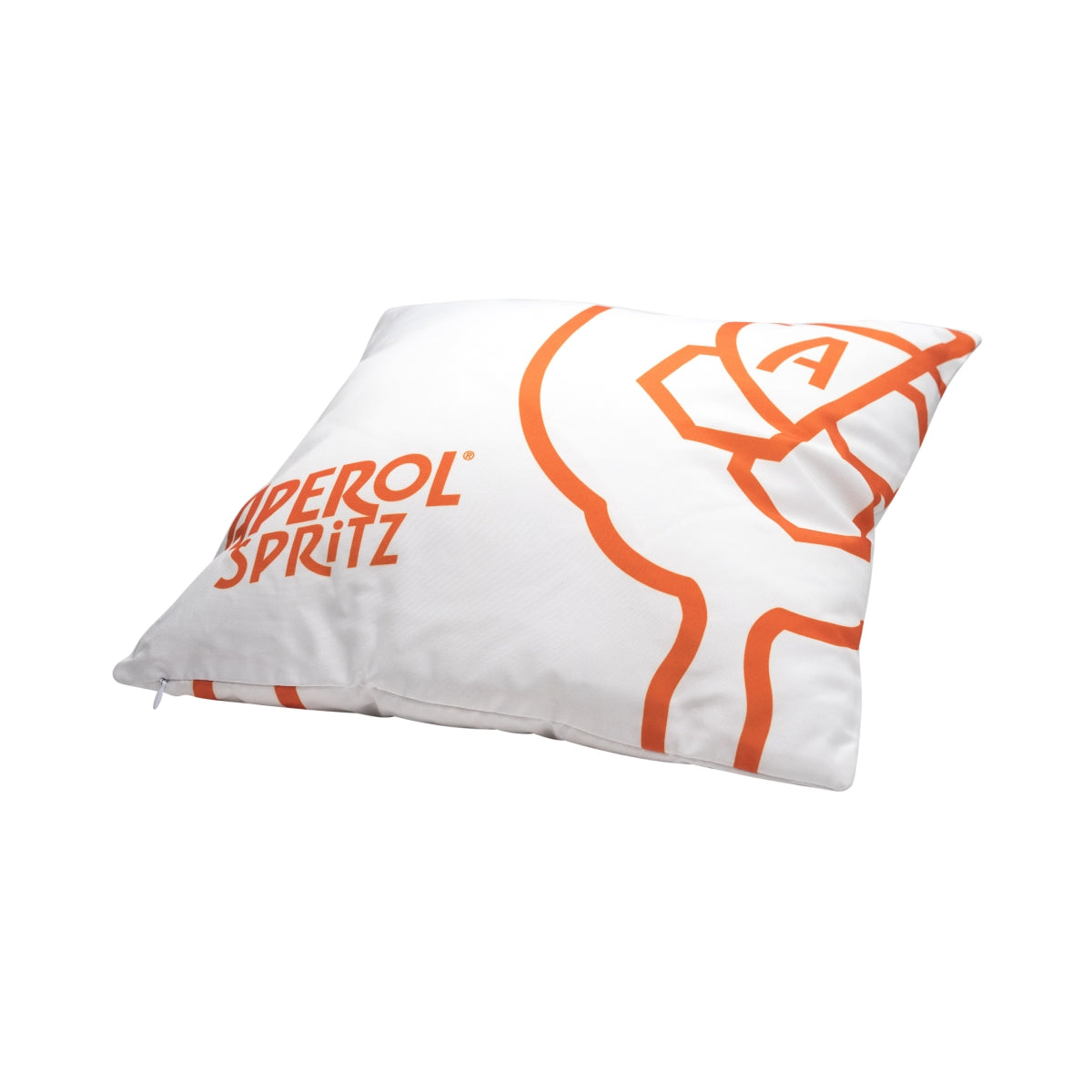 Aperol Spritz cushion, white bottle, 40x40, outdoor decoration, lounge sofa, bar, logo, couch – View 2