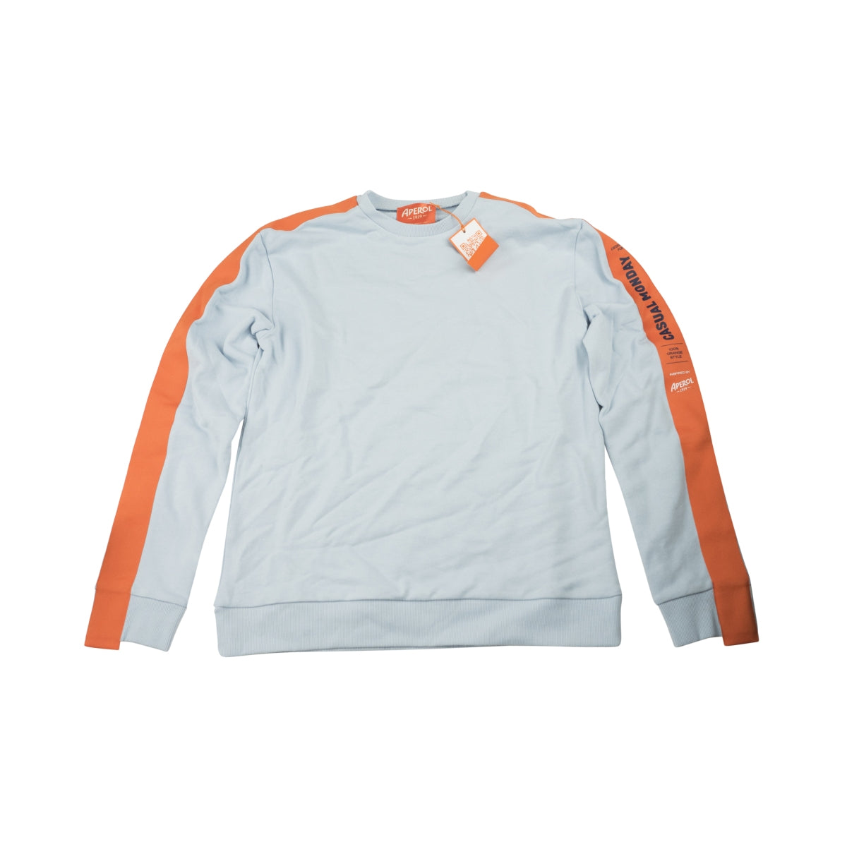 Aperol Spritz Sweatshirt Jumper "Casual Monday" Merch Sports Sweater Shirt L