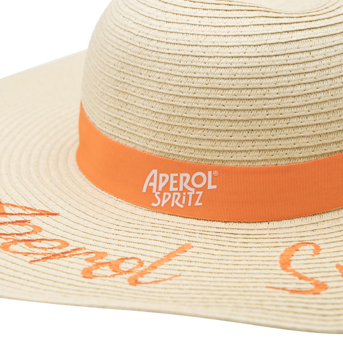 Aperol Spritz Straw Hat Embroidery Cap Summer Beach Bar Style Decoration – View 2