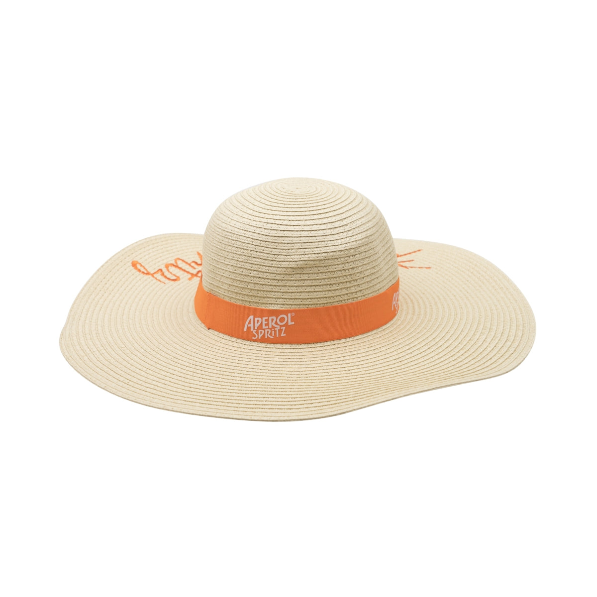 Aperol Spritz Straw Hat Embroidery Cap Summer Beach Bar Style Decoration – View 3