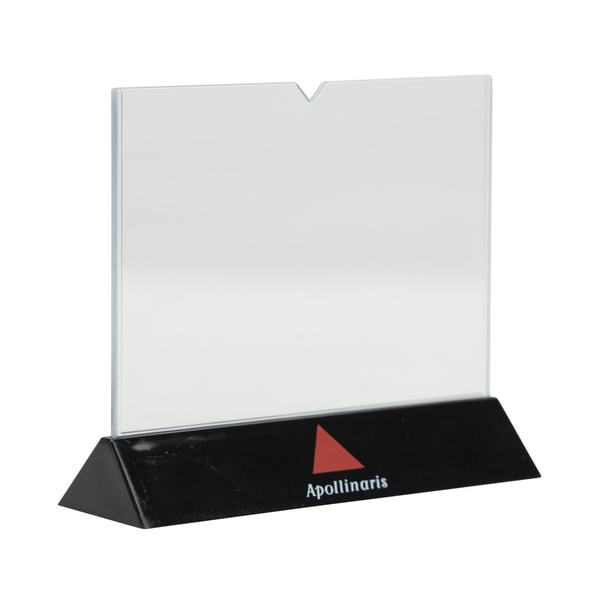 Apollinaris Water Display Card Holder Black Logo Table Display Menu