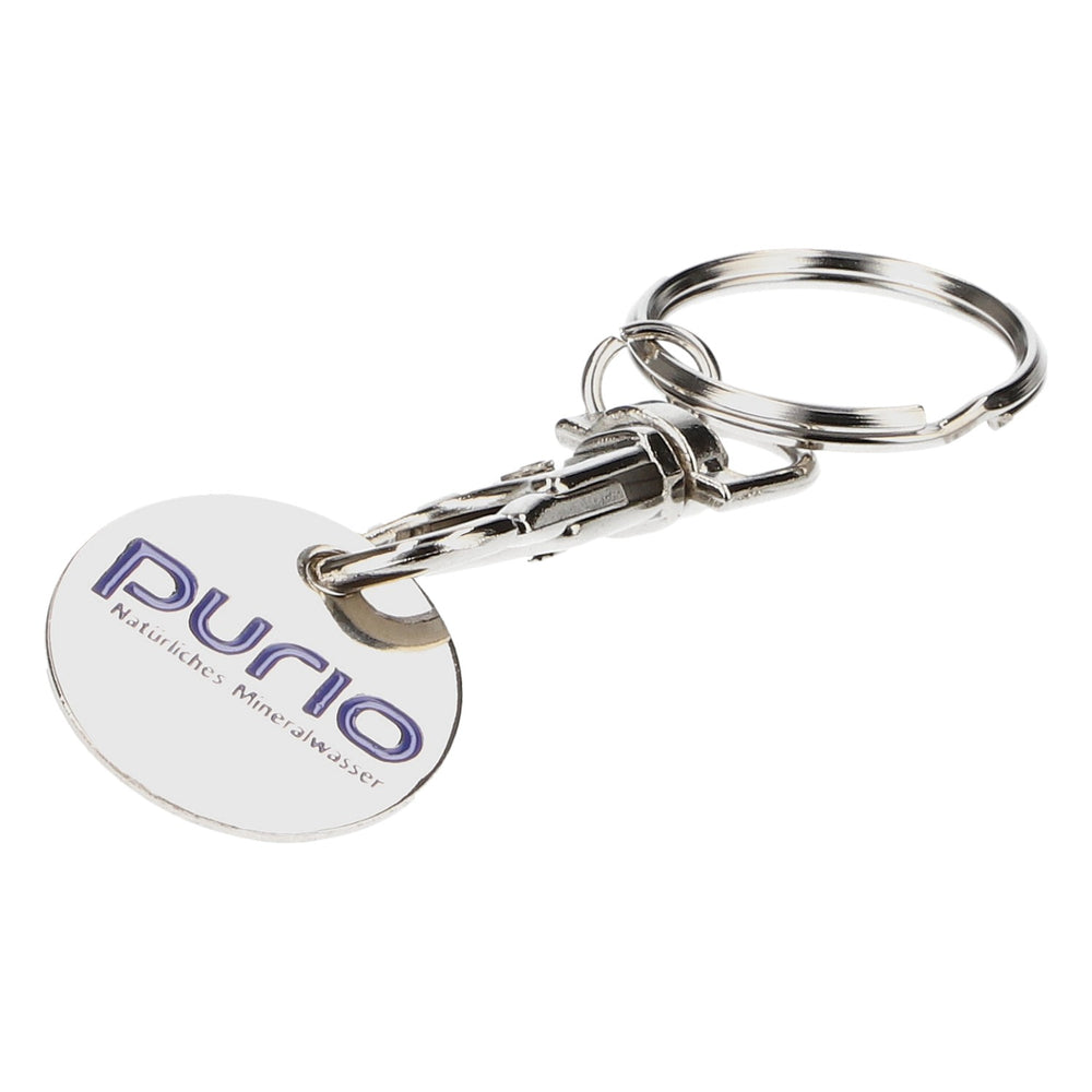 Aqua Roman Water Keychain Pendant Purio Metal New Silver