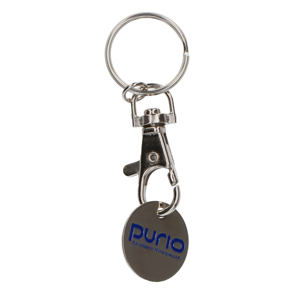 Aqua Roman Water Keychain Pendant Purio Metal New Silver – View 2