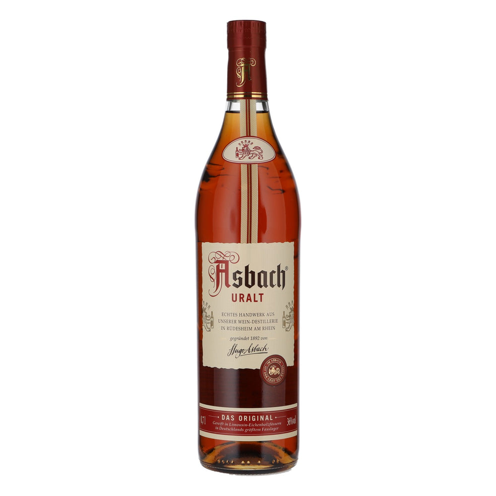 Asbach liqueur bottle 0.7 l, 36% ABV. Asbach Uralt brandy