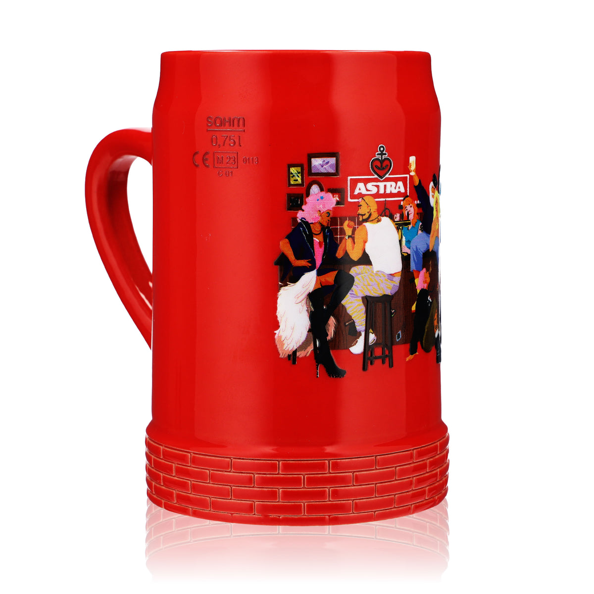 Astra Beer Glass 0.75l Collector's Mug Special Edition Mug Clay Mug Seidel Red – View 2