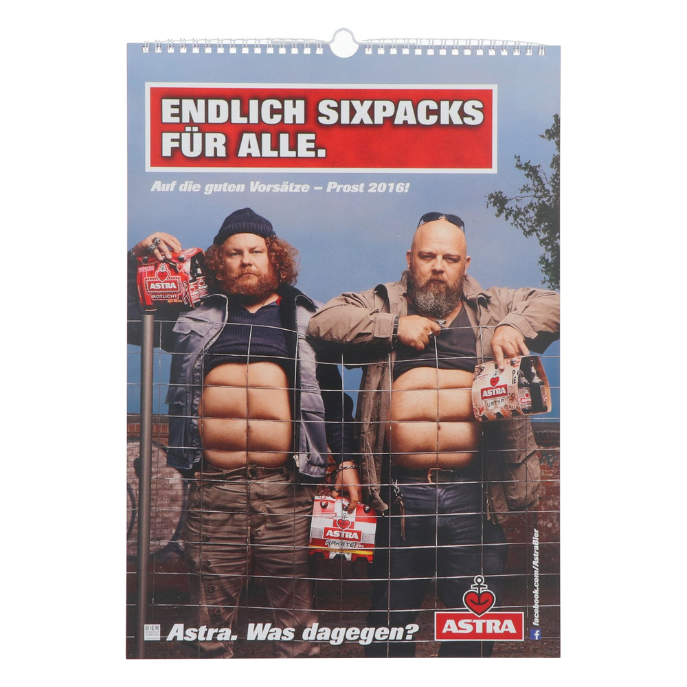 Astra Beer Wall Calendar 2016 Picture Calendar "Finally Six-Packs for Everyone"