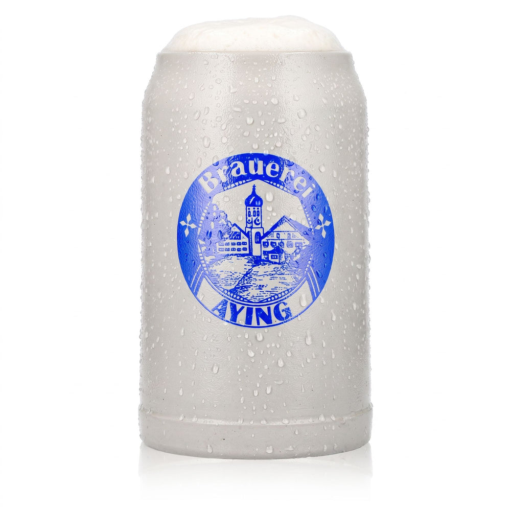 Ayinger Beer Glass 1L Clay Mug, Masskrug, Aying Brewery, Clay, Sahm