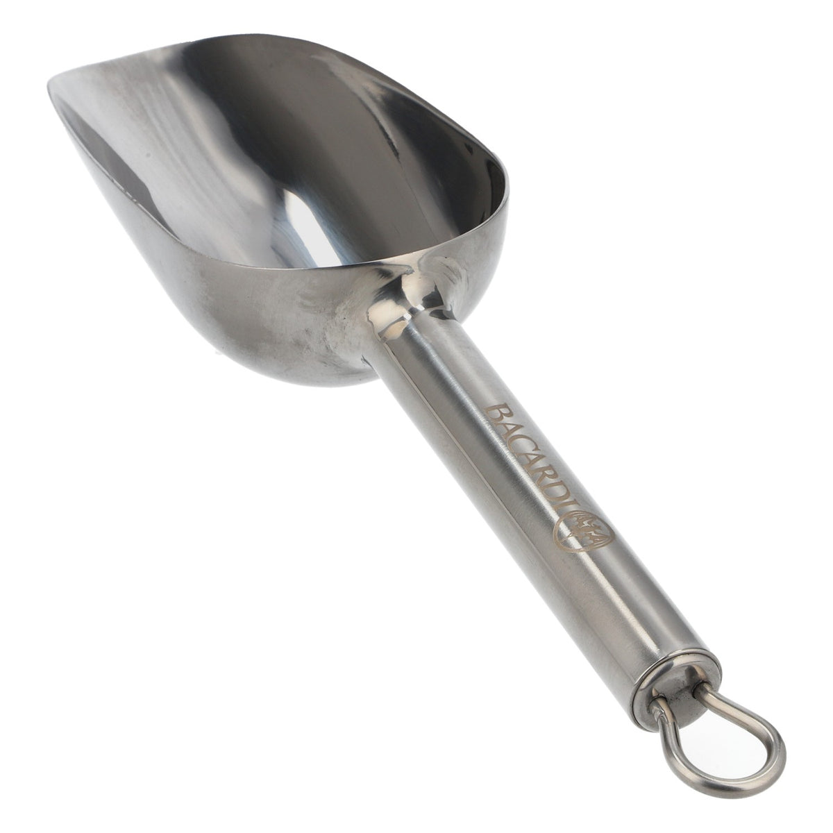 Bacardi Rum Ice Scoop Portioner Bar Accessory Stainless Steel Probar – View 3