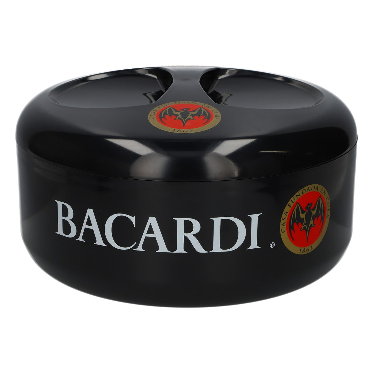 Bacardi Rum Cooler Bottle Cooler with Bat Logo, Casa Fundada 1862, New, Black