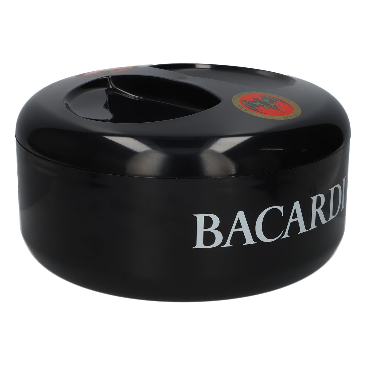 Bacardi Rum Cooler Bottle Cooler with Bat Logo, Casa Fundada 1862, New, Black – View 2