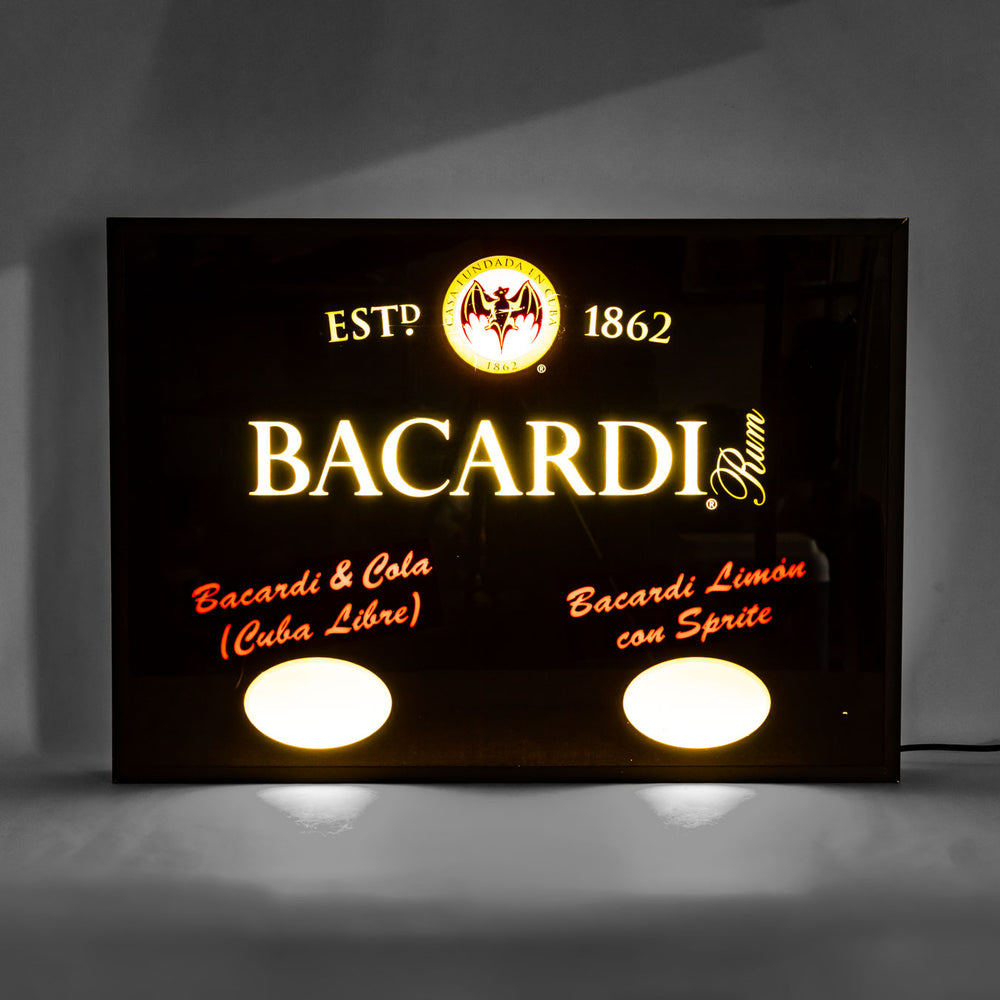 Bacardi Rum rare neon sign in aluminum housing Exhibition piece